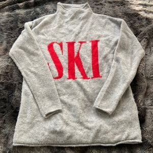 Cupcakes and Cashmere SKI Mock Neck Sweater Women's Medium M Rolled Hem Soft EUC